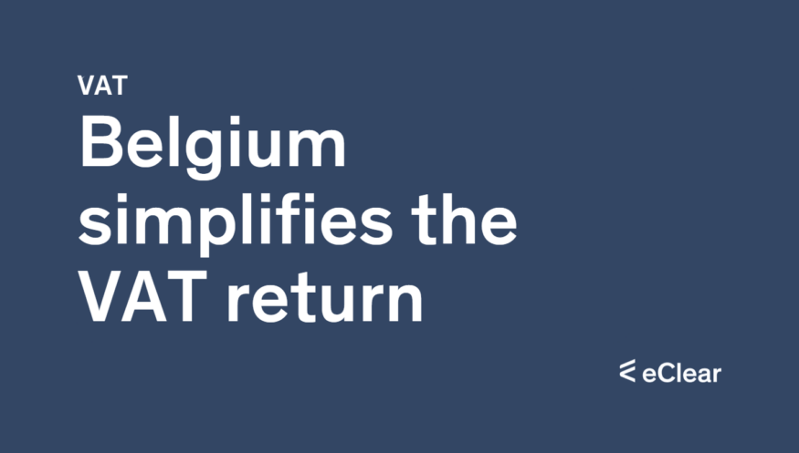 Belgium simplifies the VAT return