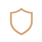 Goldene Wappenform auf transparentem Hintergrund
