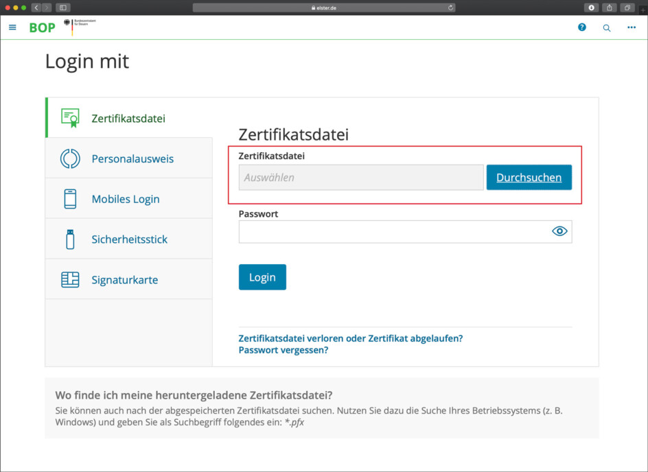 Wie registriere ich mich für den OSS eClear