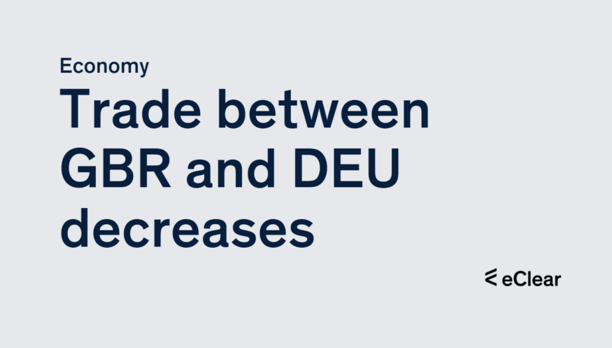 Trade between GBR and DEU decreases