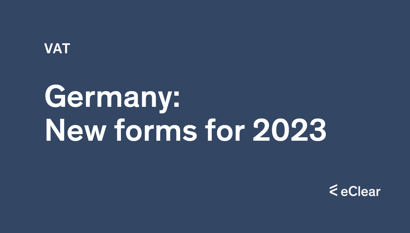Germany: Changes to Tax Forms - eClear AG